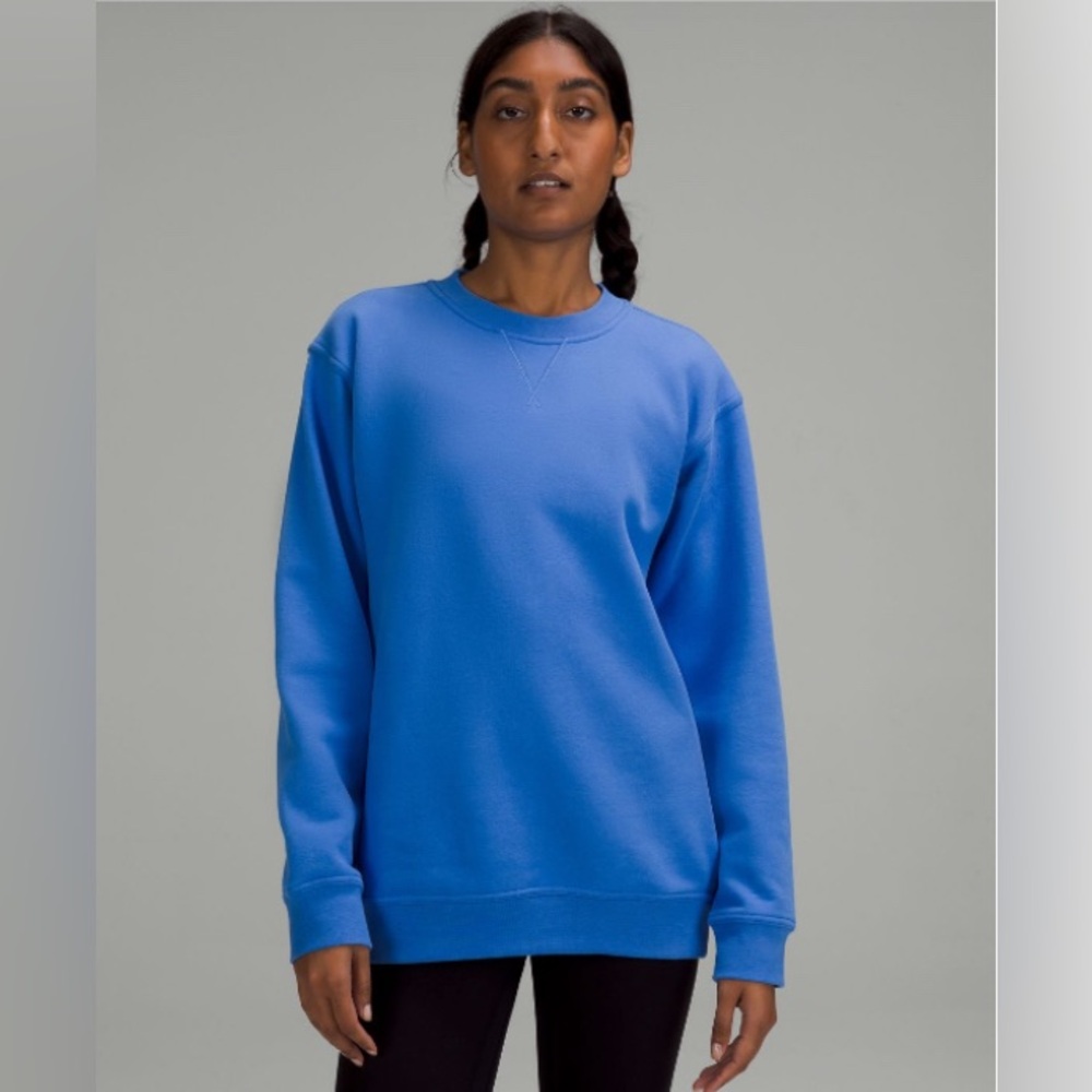 Lululemon All Yours Crew Fleece Size 10 in Blue Nile
